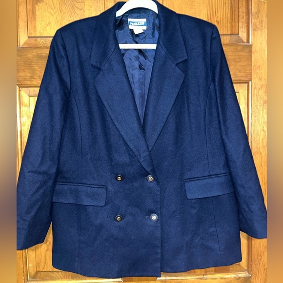 Pendleton 100% wool women’s navy blazer women’s size 10 vintage - Picture 1 of 7